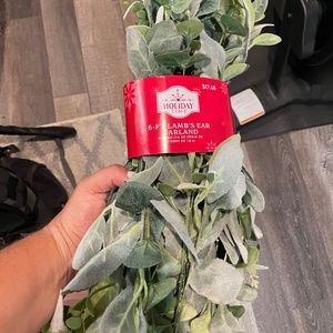 Brand new lambs ear garland 6’